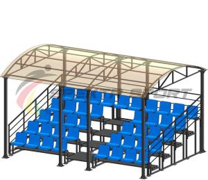 Купить Трибуна для зрителей 5 рядов на 42 места с навесом и перилами в Артёмовске 