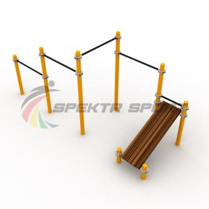 Купить Каскад турников со скамьей для пресса Воркаут SP WRK-12_76mm в Артёмовске 