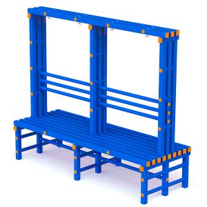 Купить Скамья-вешалка двухсторонняя 2000х734х1700 мм в Артёмовске 