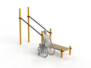 Купить Брусья параворкаут в подъем со скамьей WRK-D14_76mm в Артёмовске 