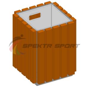 Купить Урна металлическая в деревянной обрешетке SP МФ400 в Артёмовске 