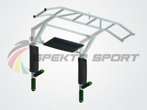 Купить Турник-брусья-пресс Прометей цельносварной с доп. хватами цв. белый в Артёмовске 