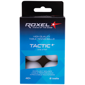 Купить Мяч для настольного тенниса Roxel 1* Tactic, белый, 6 шт в Артёмовске 