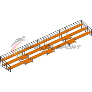 Купить Трибуна для зрителей 3 ряда на 66 мест с перилами в Артёмовске 