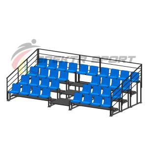 Купить Трибуна для зрителей 4 ряда на 34 места с перилами в Артёмовске 