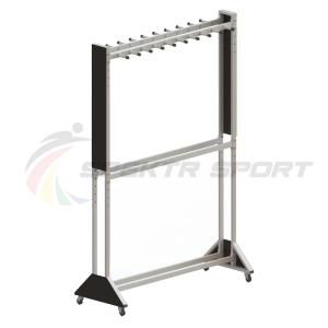 Купить Стеллаж для лыж мобильный + вешалка для палок на 20 пар Медиум-2М+ в Артёмовске 