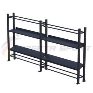 Купить Модульный стеллаж для гантелей, гирь и медболов 3780х430х1950 (2 секции) в Артёмовске 