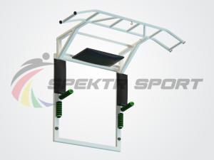 Купить Турник-брусья-пресс на раме Прометей цельносварной с доп. хватами цв. белый в Артёмовске 