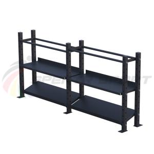 Купить Модульный стеллаж для гантелей, гирь и медболов 3780х430х1200 (2 секции) в Артёмовске 
