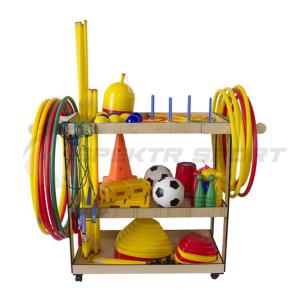 Купить Тележка деревянная со спортинвентарем передвижная в Артёмовске 