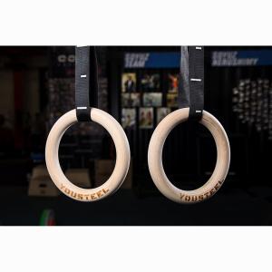 Купить Кольца гимнастические 32 мм черные стропы в Артёмовске 