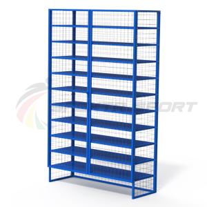 Купить Стеллаж для хранения инвентаря закрытый 1240х440х2000 (разборный) 11 полок в Артёмовске 