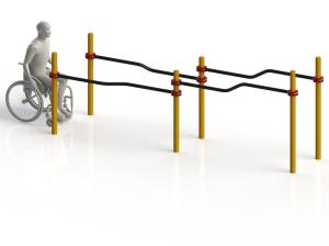 Купить Брусья параворкаут изогнутые разноуровневые WRK-D10_76mm в Артёмовске 