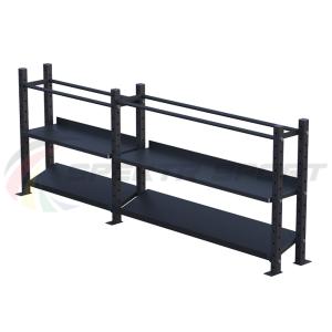 Купить Модульный стеллаж для гантелей, гирь и медболов 3180х430х1200 (2 секции) в Артёмовске 