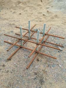 Купить Каркас для заливки бетонной смеси (ёжик) для монтажа уличных тренажеров в Артёмовске 