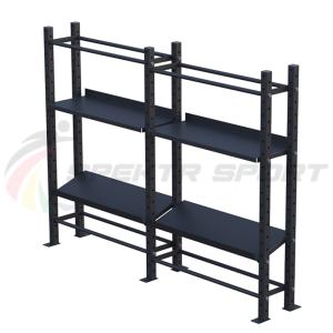 Купить Модульный стеллаж для гантелей, гирь и медболов 2580х430х1950 (2 секции) в Артёмовске 