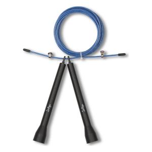 Купить Скакалка высокооборотная Кроссфит стальной шнур в оплетке 2.7 м сине-чёрная в Артёмовске 