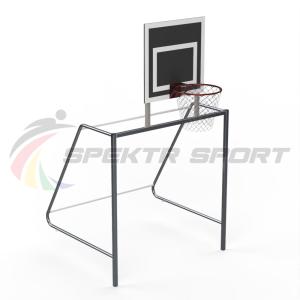 Купить Ворота мини-футбольные детские с баскетбольным щитом из фанеры и кольцом в Артёмовске 