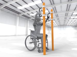 Купить Брусья параворкаут для подтягивания на коляске WRK-D07_76mm в Артёмовске 